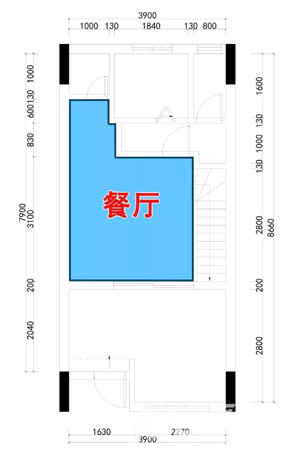 日式風格裝修-廚餐廳平面圖